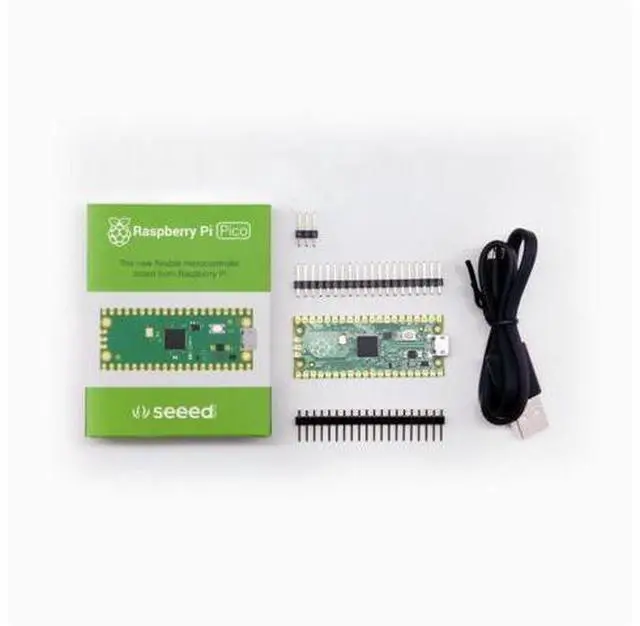 Alt view image 2 of 3 - RP2040 chip Raspberry Pi Pico single-chip Microcomputer Development board Kit with ribbon cable, data cable