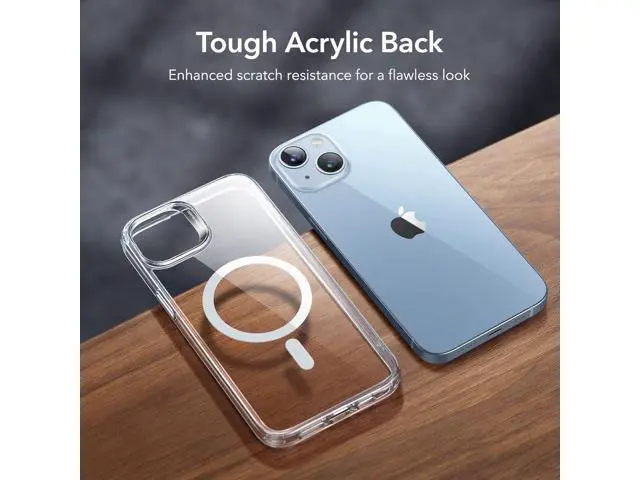 Alt view image 7 of 7 - for iPhone 14 Case/iPhone 13 Case, Compatible with MagSafe, Shockproof Military-Grade Protection, Magnetic Phone Case for iPhone 14/13, Classic Hybrid Case (HaloLock), Clear