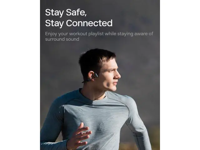 Alt view image 4 of 7 - SHOKZ OpenRun Mini (AfterShokz Aeropex Mini) -Bone Conduction Open-Ear Bluetooth Sport Headphones - Waterproof Wireless Earphones for Workouts and Running - Built-in Mic-Black