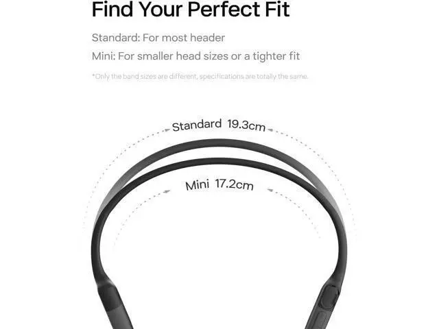 Alt view image 5 of 7 - SHOKZ OpenRun Mini (AfterShokz Aeropex Mini) -Bone Conduction Open-Ear Bluetooth Sport Headphones - Waterproof Wireless Earphones for Workouts and Running - Built-in Mic-Black