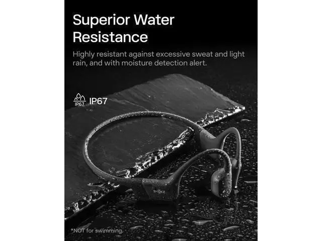 Alt view image 6 of 7 - SHOKZ OpenRun Mini (AfterShokz Aeropex Mini) -Bone Conduction Open-Ear Bluetooth Sport Headphones - Waterproof Wireless Earphones for Workouts and Running - Built-in Mic-Black