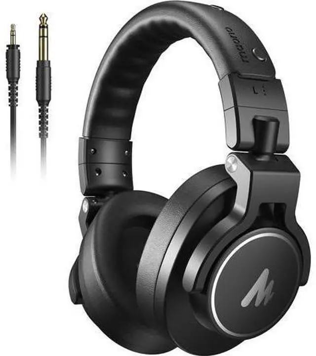 Main image of MAONO Professional Studio Monitor Headphones - Over Ear Closed Back Headphones Wired with Detachable Cable for Podcast, Recording, DJ, Music, MH700 Black