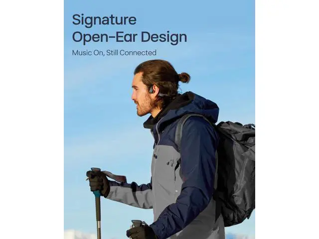 Alt view image 2 of 7 - SHOKZ OpenRun Pro 2 - Open-Ear, Bone Conduction Sport Headphones - Sweat Resistant, Workout Headphones with 30ft Bluetooth - Secure, Wireless, Comfortable Fit - Deep Bass and Smart Mic App - Black