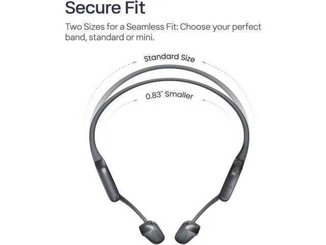 Alt view image 3 of 7 - SHOKZ OpenRun Pro 2 - Open-Ear, Bone Conduction Sport Headphones - Sweat Resistant, Workout Headphones with 30ft Bluetooth - Secure, Wireless, Comfortable Fit - Deep Bass and Smart Mic App - Black