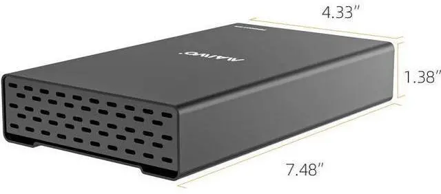 Alt view image 7 of 7 - M 2.5 3.5 inch SATA Hard Drive Enclosure, USB Type-C to External SATA SSD HDD Adapter, Max 10Gbps, 18TB Capacity, Tool-Free, Support UASP/HUB Extension/Auto Sleep