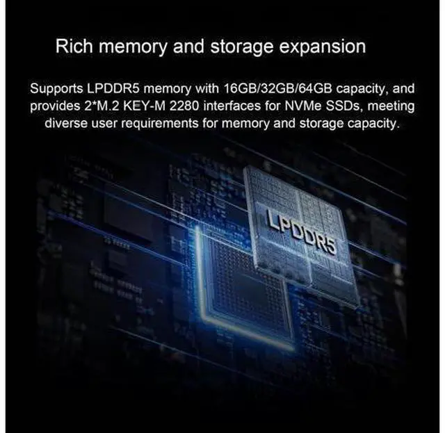 Alt view image 7 of 7 - Orange Pi 6 Plus 16GB/32GB LPDDR5 CIX CD8180/CD8160 12-Core Single Board Computer with Active Cooling System, Support 45 Tops AI Computing Power, Mini PC Run Ubuntu/Debian/Android/Windows/ROS2 (32GB)