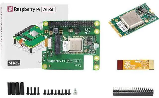 Main image of Official RPi AI Kit Comes with Pi M.2 HAT+ with Hailo AI Acceleration Module Compatible with Raspberry Pi 5