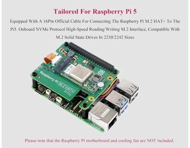Alt view image 5 of 7 - Official RPi AI Kit Comes with Pi M.2 HAT+ with Hailo AI Acceleration Module Compatible with Raspberry Pi 5
