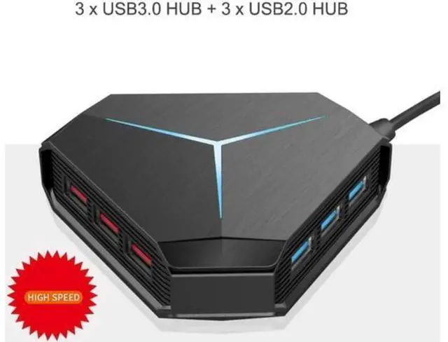 Main image of USB 3.0 Hub Splitter Super Speed 6 Port USB3.0 Ultra Slim Data Hub with LED Indication Compatible with Windows, Mac Os X, and Linux(6USB 3.0)