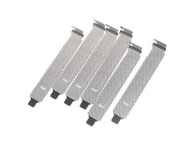 Alt view image 4 of 5 - 5pcs/lot Black Hard Steel PCI Slot Covers Bracket w/ Screws, Full Profile Expansion Dust Filter Blanking Plate for PCI