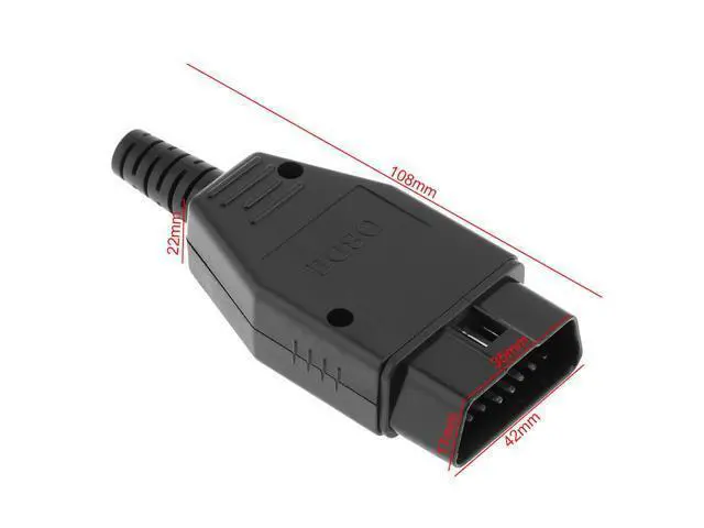 Alt view image 6 of 6 - OBD-II DIY 16Pin Male Extension Opening Cable Car Diagnostic Interface Connector PLug with SR Shell and Screw