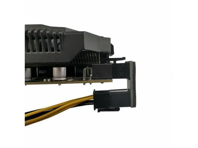 Alt view image 7 of 7 - ATX 6Pin Female to 6pin Male 180 Degree Angled Power Adapter for Desktops Graphics Card