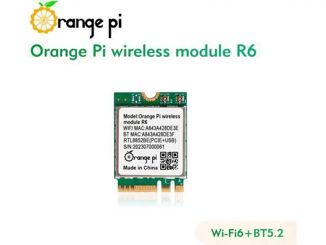 Alt view image 3 of 7 - Orange Pi WiFi 6 Wireless Module R6, PCIe Network Card with Bluetooth 5.2, Wireless Adapter for Orange Pi 5 Plus