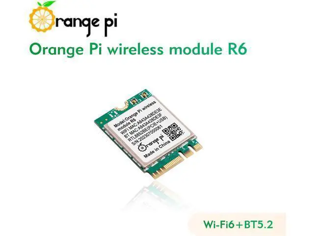 Alt view image 6 of 7 - Orange Pi WiFi 6 Wireless Module R6, PCIe Network Card with Bluetooth 5.2, Wireless Adapter for Orange Pi 5 Plus