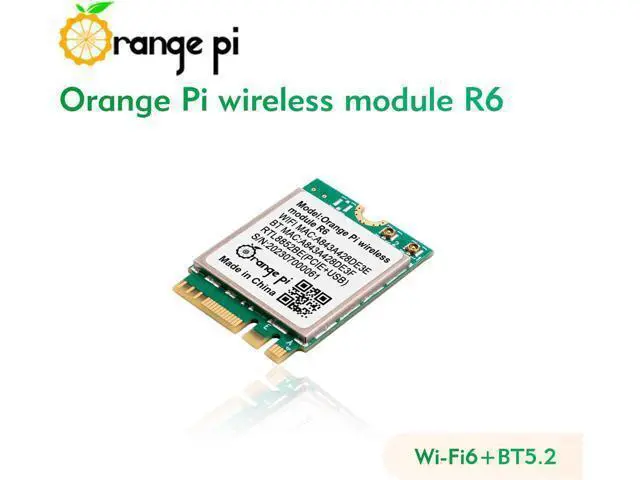 Alt view image 7 of 7 - Orange Pi WiFi 6 Wireless Module R6, PCIe Network Card with Bluetooth 5.2, Wireless Adapter for Orange Pi 5 Plus