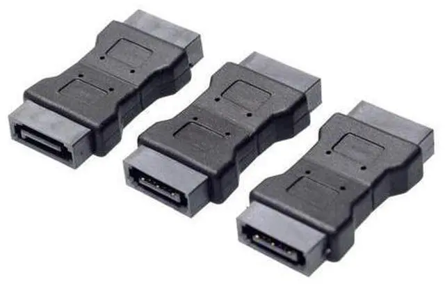 Alt view image 3 of 6 - High quanlity 7PIN SATA 3.0 data male to male Port adapter straight angle 7P Serial ATA III 6Gbps Jack Connector Coupler