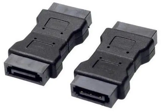 Alt view image 4 of 6 - High quanlity 7PIN SATA 3.0 data male to male Port adapter straight angle 7P Serial ATA III 6Gbps Jack Connector Coupler
