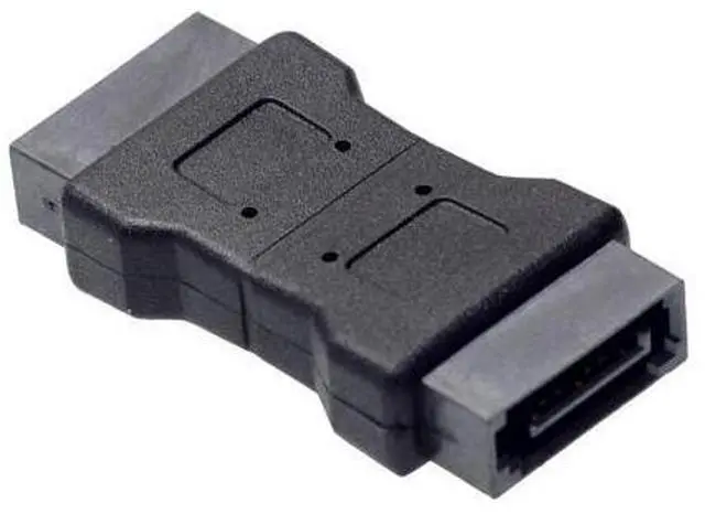 Alt view image 2 of 6 - High quanlity 7PIN SATA 3.0 data male to male Port adapter straight angle 7P Serial ATA III 6Gbps Jack Connector Coupler