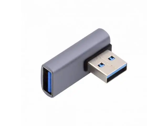 Alt view image 4 of 5 - 10Gbps USB3.0 Male to Female Extension Power Data Video Adapter Low Profile 90 Degree Left Angled Type