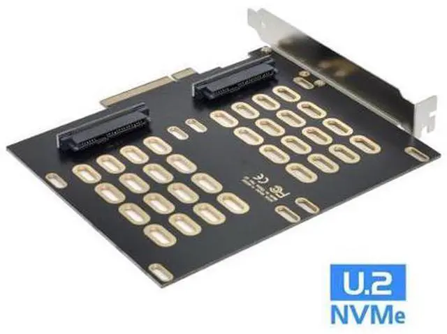 Main image of U.2 SFF-8639 SSD Dual 2X to PCIE Express 3.0 Gen3 X8 X16 Raid Card VROC Raid0 Hyper Adapter
