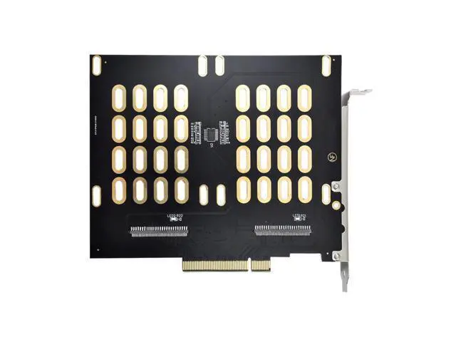 Alt view image 2 of 3 - U.2 SFF-8639 SSD Dual 2X to PCIE Express 3.0 Gen3 X8 X16 Raid Card VROC Raid0 Hyper Adapter