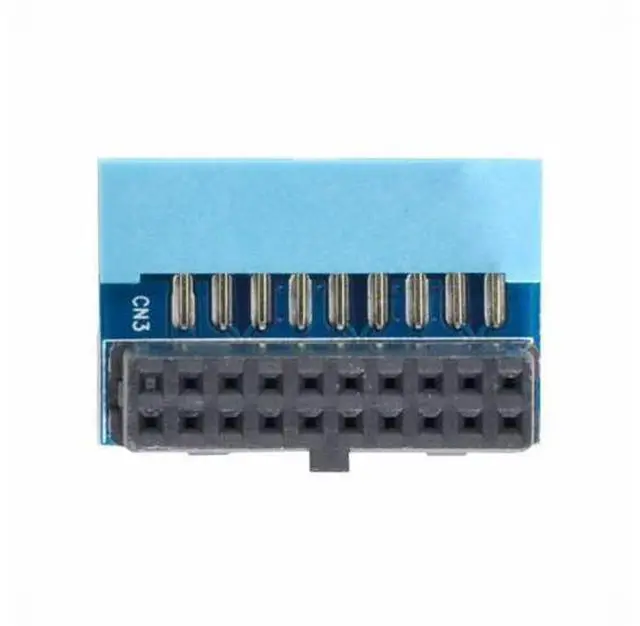 Alt view image 3 of 5 - Up Angled USB 3.0 20Pin 19Pin Male to Female Extension Adapter 90 Degree for Motherboard Mainboard