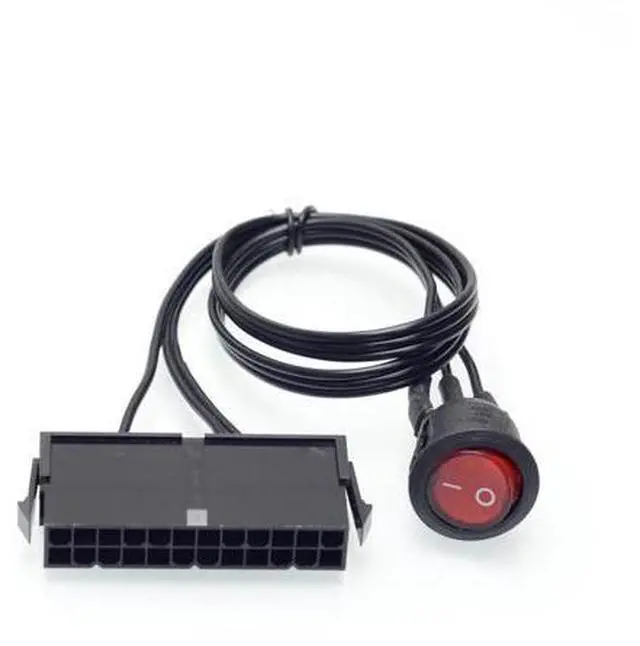 Main image of ATX/EPS 24pin Power supply Jump Start cable with ON / OFF button switch Mining Power adapter reset switch lines