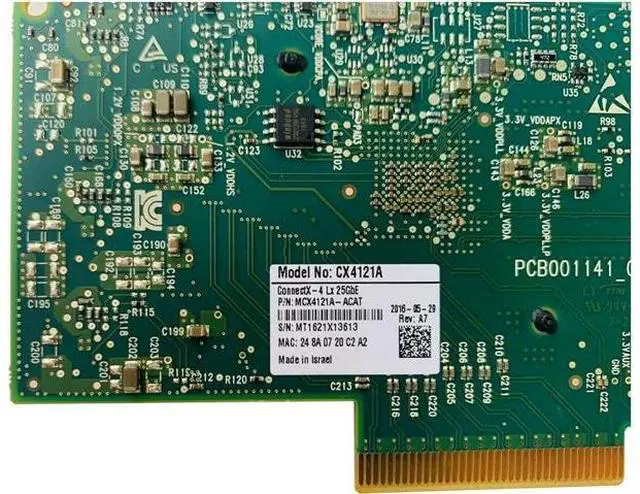 Alt view image 3 of 4 - Mellanox CX4121A MCX4121A-ACAT ConnectX-4 25Gigabit Ethernet Card PCI-E 3.0