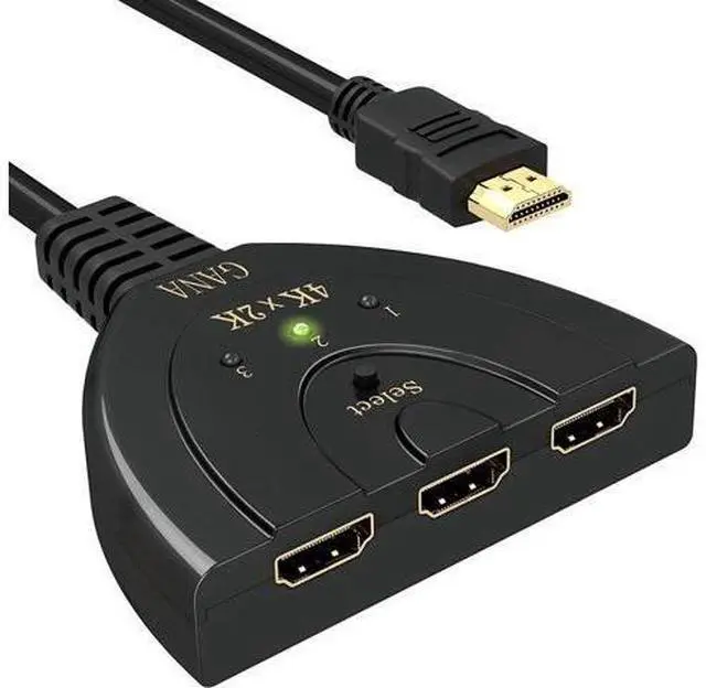 Main image of HDMI Switch 3 Port 4K HDMI Switch 3x1 Switch Splitter with Pigtail Cable Supports Full HD 4K 1080P 3D Player