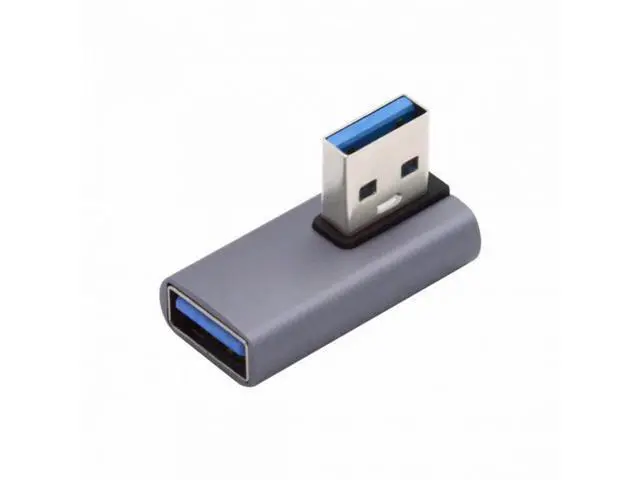 Alt view image 2 of 5 - 10Gbps USB3.0 Male to Female Extension Power Data Video Adapter Low Profile 90 Degree Left Angled Type