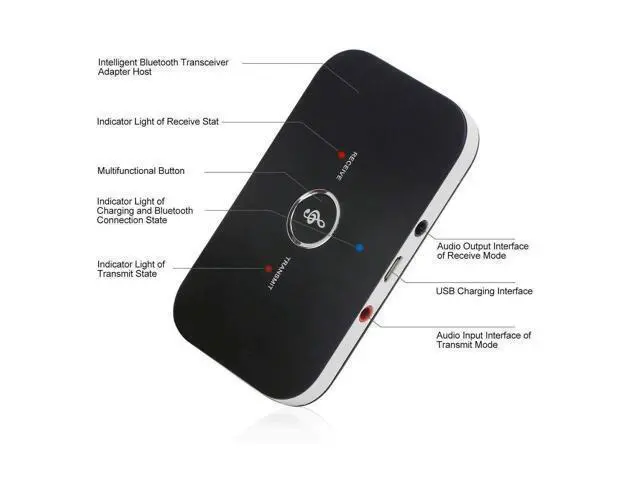 Alt view image 7 of 7 - 2in1 Bluetooth Transmitter & Receiver Wireless A2DP Home TV Stereo Audio Adapter
