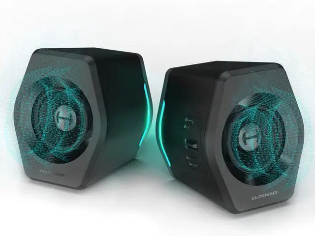 Main image of Edifier G2000 32W PC Gaming Computer Speakers for Laptop Mac Desktop Computer Woofer Speakers Bluetooth USB 3.5mm AUX Inputs RGB Lights Multimedia Speakers Black