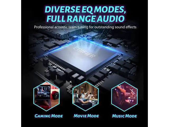 Alt view image 4 of 6 - Edifier G2000 32W PC Gaming Computer Speakers for Laptop Mac Desktop Computer Woofer Speakers Bluetooth USB 3.5mm AUX Inputs RGB Lights Multimedia Speakers Black