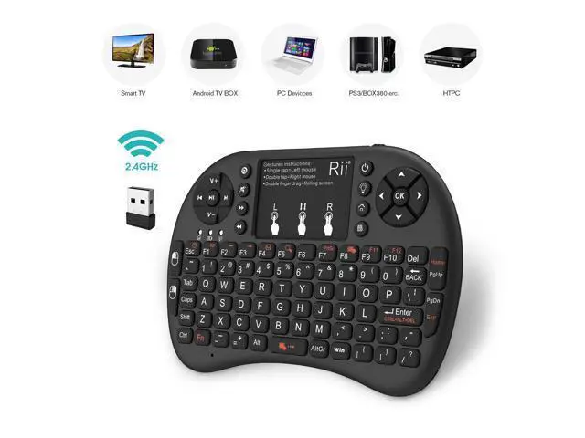 Alt view image 3 of 7 - Rii i8+ Mini wireless keyboard 2.4GHz Wireless Keyboard with TouchPad Backlit For Android TV Box,PC,Laptop,Smart TV,HTPC