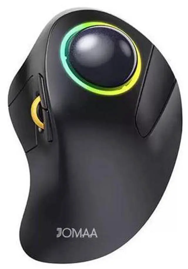 Main image of RGB Backlit Bluetooth Trackball Mouse Wireless 2.4G Type-C Rechargeable, Ergonomic Design, for PC, Laptop, Mac, Desktop