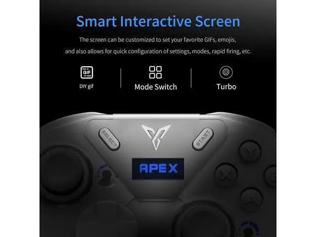 Alt view image 6 of 7 - FLYDIGI APEX 4 PC Controller Force Feedback Trigger Force-Adjustable Alloy Joysitck Full-Color LCD Display 1500mAh 1000hz Report Rate Stereo Vibration PC/NS/TV/Android/Laptop