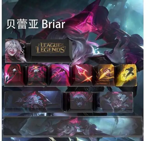 Main image of League of Legends Themed Keycaps Briar PBT heat-sublimation keycaps 12 keys OEM high degree