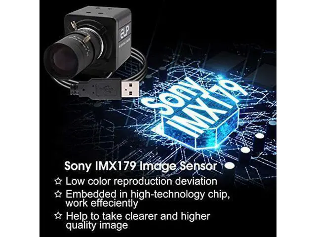 Alt view image 5 of 5 - 8MP Webcam 5-50mm Varifocal Lens USB Camera for Indoor Outdoor Super HD 3264X2448 Embeded Camera for Industrial,USB with Camera for Linux Windows Android Mini Web Cam Plug&Play OTG Supported Webcam