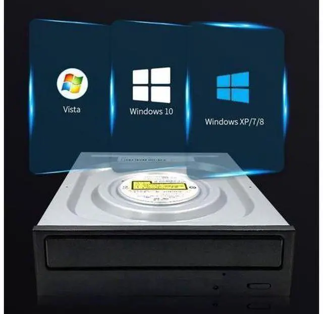 Main image of Internal SATA DVD Drive, 5.25-Inch Desktop CD/DVD Burner with Tray-Load, Plug & Play Optical Drive for Desktop PC SATA Interface, CD & DVD Reader & Writer