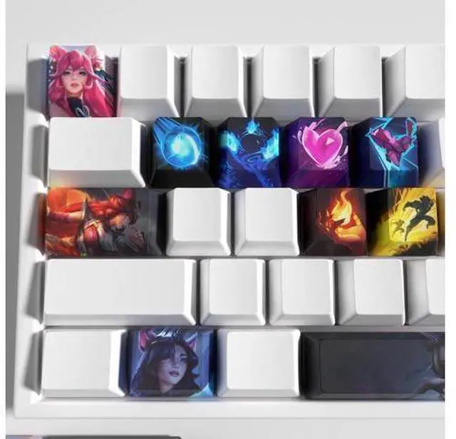 Alt view image 2 of 5 - League of Legends Themed Keycaps Ahri PBT heat-sublimation keycaps 12 keys OEM high degree
