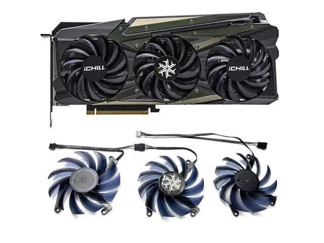 Alt view image 2 of 5 - Cooling fan for RTX3080 3080ti 3090 iCHILL X3 Graphics Cards