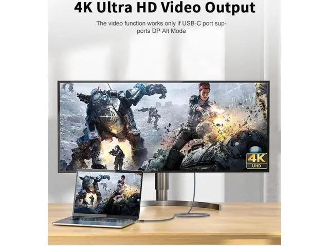 Alt view image 2 of 7 - 240W USB C to USB C Cable 10ft, USB C 3.2 Gen 2 Cable 20Gbps Data, 90 Degree Right Angle Thunderbolt 3 USB C to C Cable, 4K@60Hz Video Cord to Compatible with USB-C MacBook, i-Pad Pro, Monitor etc.