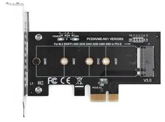 Main image of M.2 NVME Adapter M.2 SSD to PCIE 3.0 X1 Expansion Card Converter Riser Card M Key Connector for M2 NGFF NVMe SSD hard drive