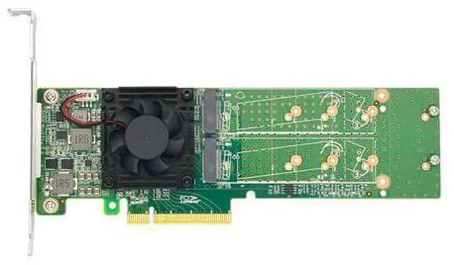 Main image of Linkreal PCIe 3.0 x8 to 4 Port M.2 NVMe SSD Switch Adapter with Low Profile Bracket for Server Storage Solutions