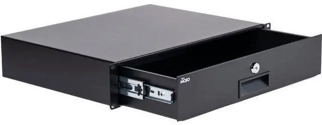 Main image of 2U Rack Drawer,Rack Mount Drawer for 19in Network Equipment/Server/AV Rack or Cabinet Enclosure,Sliding and Lockable Server Rack Drawer - Load-Bearing 22lb (10kg),with Cable Management Holes
