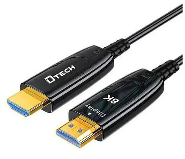 Main image of DTECH HDMI 2.1 Fiber Optic Cable - Zero Lag, Zero Loss for 8K@60Hz & 4K@120Hz, Ultra-Slim 4.8mm Design