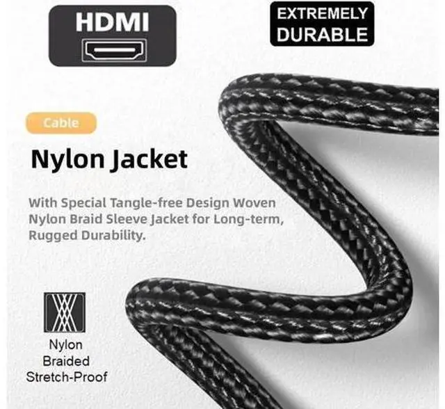Alt view image 3 of 7 - ENFAIN 2.0M Magnetic Connector 8K Type-A HDMI 2.1 Male to Straight Male Video Cable for Laptop HDTV