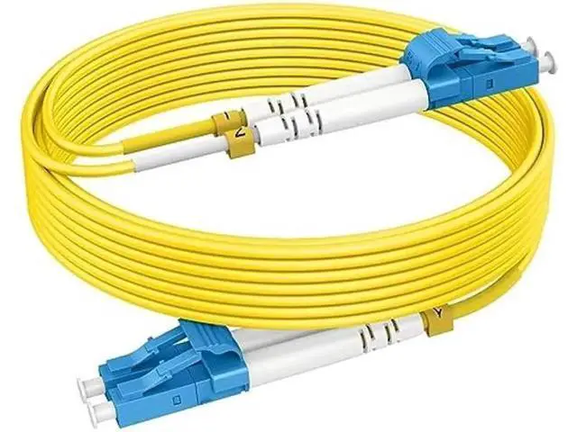Main image of OS2 Fiber Patch Cables, 2M (10Pack) OS2 Fiber LC to LC Single Mode Fiber Patch Cable, OS2 LC to LC Optic Cable 10G SMF LSZH Duplex Yellow
