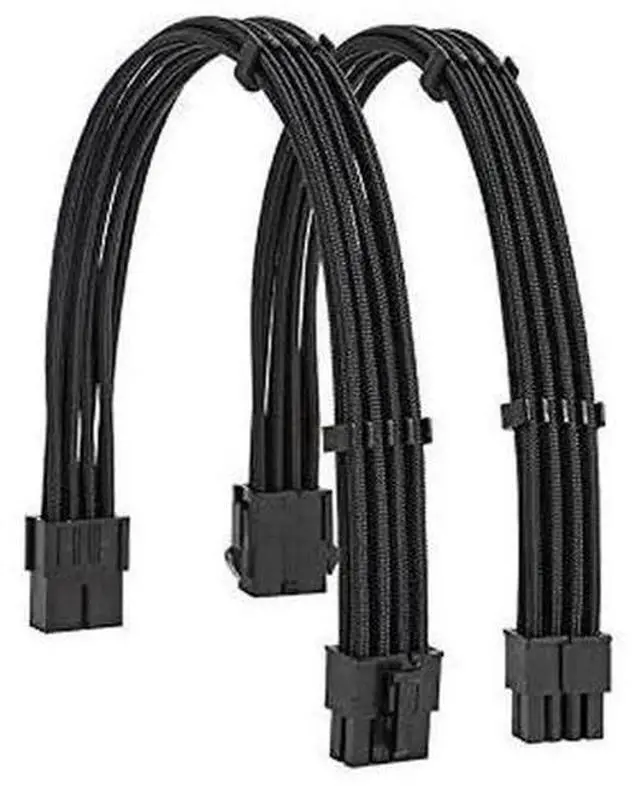 Main image of Extension Power Supply Cable Kit 18AWG EPS 8-P+PCI-8-P with Cable Combs for PSU to Motherboard/GPU (Black PCI 8+EPS 8)