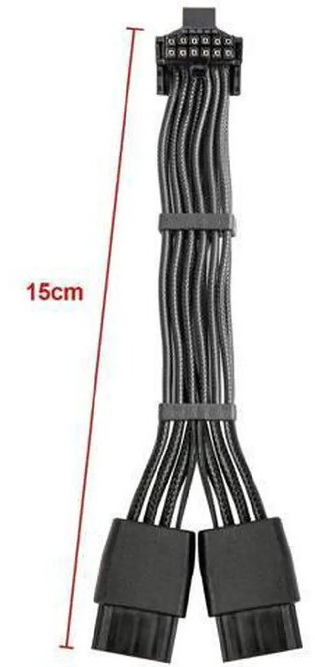 Alt view image 5 of 5 - 12VHPWR 90 Degree Adapter to 2X 8Pin: 16AWG 16 PIN GPU Right Angle PCI-E 5.0 Extension for for Graphic Card GPU 12+4pin RTX 3090Ti 4070Ti 4080 4090 (Type B)